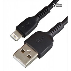 Кабель Lightning - USB, Hoco X13 Easy charged, круглый, 3 метра, черный
