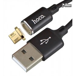 Кабель Micro-USB - USB, Hoco U28 Magnetic adsorption, магнитный, черный