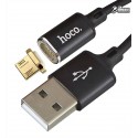 Кабель Micro-USB - USB, Hoco U28 Magnetic adsorption, магнітний, чорний