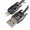 Кабель Lightning - USB, Hoco U30 Shadow Knight, серый