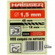 Сверло по металу HAISSER HSS 1.5 мм