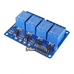 Четырехканальный релейный модуль для ARDUINO контроллеров 5V