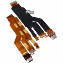 Шлейф для Sony F8332 Xperia XZ, G8231 Xperia XZs, G8232 Xperia XZs Dual, коннектора зарядки, с компонентами, USB Type-C