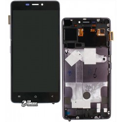 Дисплей для Fly IQ4516, черный, с сенсорным экраном, с рамкой, #310101555 Дисплей для Fly IQ4516, черный, с сенсорным экраном, с рамкой, #310101555