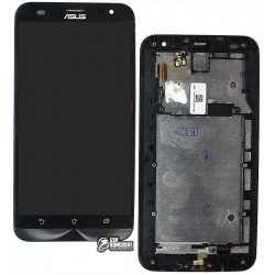 Дисплей для Asus ZenFone 2 Laser (ZE550KL), чорний, з сенсорним екраном (дисплейний модуль),з рамкою