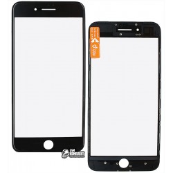 Стекло корпуса для Apple iPhone 7 Plus, с OCA-пленкой, с рамкой, черное Стекло корпуса для Apple iPhone 7 Plus, с OCA-пленкой, с рамкой, черное