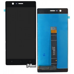 Дисплей для Nokia 3 Dual Sim, черный, с сенсорным экраном Дисплей для Nokia 3 Dual Sim, черный, с сенсорным экраном