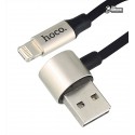 Кабель Micro-USB + Lightning - USB, 2 в 1 HOCO U18 Golden Hat, універсальний з кутовим USB, круглий