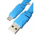 Кабель Micro-USB - USB, Remax Ruller, кабель-рулетка 1.2 метра, синий