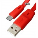 Кабель Micro-USB - USB, Remax Full Speed плоский, 2,4A, 2 метра