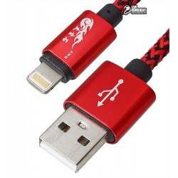 Кабель Lightning King Fire YZ-016 для iphone 5/6/7, короткий, 0,2м