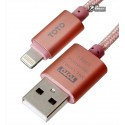Кабель Lightning - USB, TOTO TKG-04 Metal Braided USB cable 1 метр