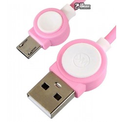 Кабель Micro-USB - USB, Remax WK Rattle Drum, круглый, 1 метр