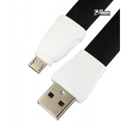 Кабель Remax Full Speed 2 Micro USB плоский, 1 метр, черный