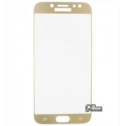 Закаленное защитное стекло для Samsung J730 Galaxy J7 (2017), 0,26 mm 9H, золотое