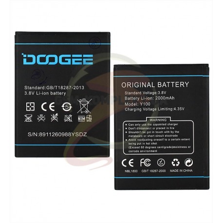 Аккумулятор (акб) для Doogee Y100, (Li-ion 3.7V 2200mAh)
