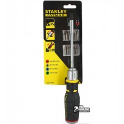 Реверсивная отвертка с битами Stanley FATMAX FMHT0-62690