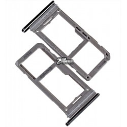 Держатель SIM-карты для Samsung G955F Galaxy S8 Plus, черный, c держателем MMC, midnight Black, single SIM