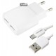 Сетевое зарядное устройство DooGee, 2А, 2USB + Micro USB кабель, белое
