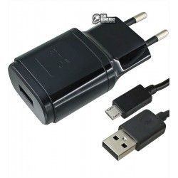 Сетевое зарядное устройство LG, 1.8А, 2USB + Micro USB кабель