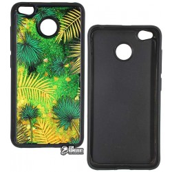 Чехол для Xiaomi Redmi 4X, с плавающими блестками, силиконовый, пальмы