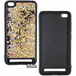 Чехол защитный для Xiaomi Redmi 5A, с плавающими блестками, силиконовый, черный