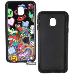 Чехол защитный для Samsung J330 Galaxy J3 (2017), с плавающими блестками, силиконовый