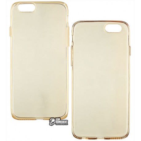 Чехол ультратонкий Baseus Pure для Apple iPhone 6, 6S, силиконовый, прозрачный, золотой