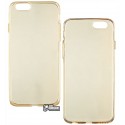 Чехол ультратонкий Baseus Pure для Apple iPhone 6, 6S, силиконовый, прозрачный, золотой