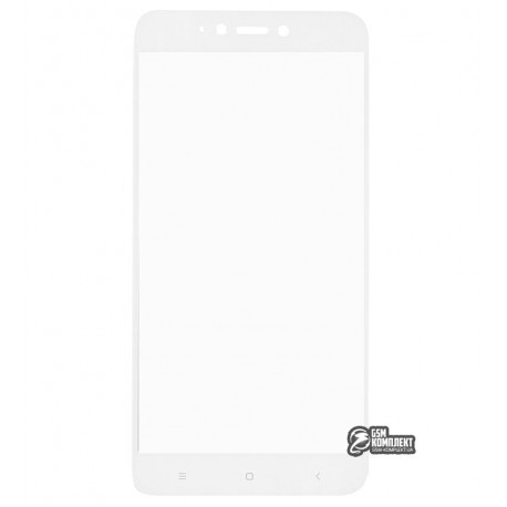 Закаленное защитное стекло для Xiaomi Redmi Note 5A, 0,26 мм 9H, 2.5D, белое