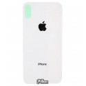 Задняя панель корпуса iPhone X, белый, со снятием рамки камеры, High quality, small hole