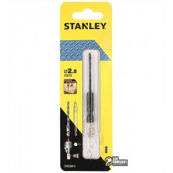 Сверло STANLEY SUPER-LOCK c хвостовиком, HSS, 1/4", Ø=2.5 мм, L= 71/35 мм