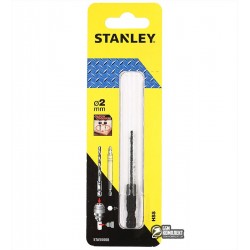 Сверло STANLEY SUPER-LOCK c хвостовиком, HSS, 1/4", Ø= 2.0 мм, L= 62/25 мм