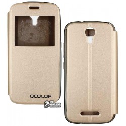 Чехол для Doogee X3, книжка, золотой Чехол для Doogee X3, книжка, золотой