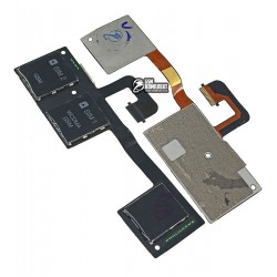 Конектор SIM-карти для HTC One M7 Dual Sim 802w, на дві SIM-карти, з конектором карти пам'яті, зі шлейфом