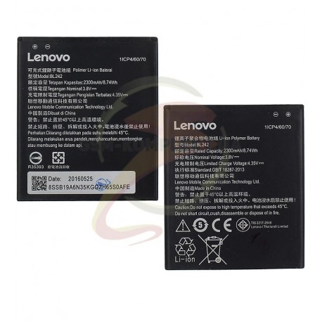 Акумулятор BL242 для Lenovo A6000, A6010, K3 (K30-T), Li-ion, 3,8 В, 2300 мАч, original