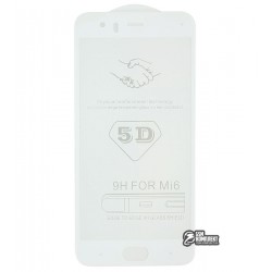 Закаленное защитное стекло для Xiaomi Mi6, 3D, 0,26 мм 9H, белое