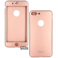 Чехол-накладка Ipaky 360 круговая защита, для iPhone 7 Plus розовя