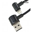 Кабель Lightning - USB, Baseus T-type, для iPhone 5/6/7, черный