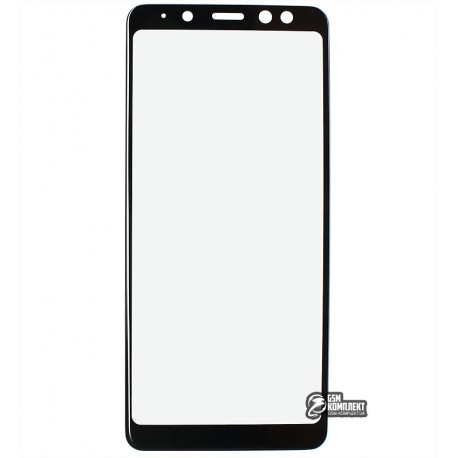 Закаленное защитное стекло для Samsung A530 Galaxy A8 2018, 2.5D, 0,26 мм 9H, черное