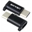 Перехідник з Micro USB (male) на Type-C (female) Usams US-SJ153 з прорізом під ремінець
