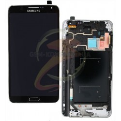 Дисплей для Samsung N900 Note 3, N9000 Note 3, сірий , з сенсорним екраном (дисплейний модуль),з рамкою