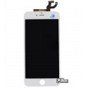 Дисплей iPhone 6S Plus, белый, с рамкой, с сенсорным экраном (дисплейный модуль), High quality