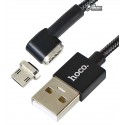 Кабель Micro-USB - USB, магнітний, Hoco U20 L-shape