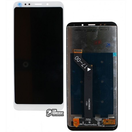 Дисплей для Xiaomi Redmi 5 Plus, Redmi Note 5, белый, с сенсорным экраном (дисплейный модуль)