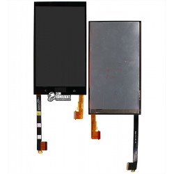 Дисплей для HTC One M7 Dual Sim 802w, чорний, з сенсорним екраном (дисплейний модуль)