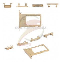 Пластик боковых кнопок корпуса для Apple iPhone 7 Plus, полный комплект, с держателем SIM карты, золотистый Пластик боковых кнопок корпуса для Apple iPhone 7 Plus, полный комплект, с держателем SIM карты, золотистый