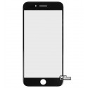 Скло дисплея для iPhone 7 Plus, оригінал, чорний колір