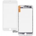 Стекло дисплея для iPhone 7 Plus, с рамкой, с OCA-пленкой, белое