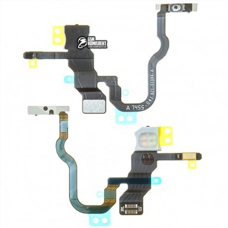 Шлейф для Apple iPhone X, кнопки включення, с компонентами
